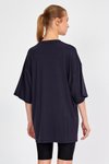 Siyah Baskılı Oversize T-shirt