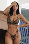 Leopar Desenli Bikini Takım