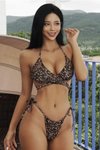 Leopar Desenli Bikini Takım