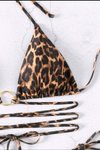 Leopar Halka Detaylı Bikini Takım