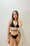 Siyah Lovelace Halkalı Bikini Takım