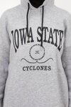 Gri Iowa State Baskılı Kapişonlu Sweatshirt