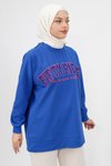 Saks Boncuk Ve Nakış Detaylı 2iplik Sweatshirt