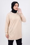 Taş Inci Detaylı İplik Sweatshirt