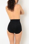 Siyah Seamless Yüksek Bel Slip