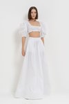 Offwhite Off White Poplin Crop Bluz