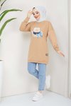 Camel Menekşe Tunik