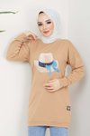 Camel Menekşe Tunik