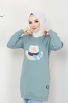 Mint Yeşil Menekşe Tunik