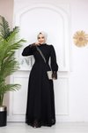 Siyah Mercan Abiye Elbise