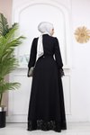 Siyah Mercan Abiye Elbise