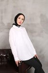 Beyaz Düz Basic Tunik