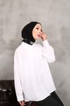 Beyaz Düz Basic Tunik