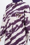 Mor Scuba Kumaş Zebra Desenli Sweatshirt