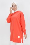 Somon İki İp Kumaş Basic Tunik Sweatshirt