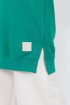 Yeşil 2ip Kumaş Basic Sweatshirt