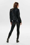 Black Freya Faux Leather Biker Otw Noos