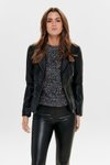 Black Freya Faux Leather Biker Otw Noos