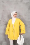 Hardal Önü Bağlamalı Kimono Tunik