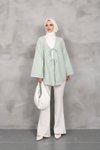 Mint Önü Bağlamalı Kimono Tunik