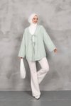 Mint Önü Bağlamalı Kimono Tunik