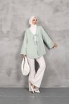 Mint Önü Bağlamalı Kimono Tunik