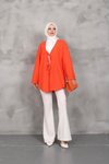 Oranj Önü Bağlamalı Kimono Tunik