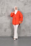 Oranj Önü Bağlamalı Kimono Tunik