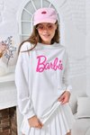 Beyaz Baskılı Sweatshirt