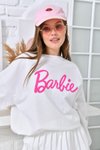 Beyaz Baskılı Sweatshirt