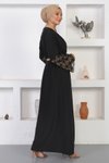 Vizon Dantel Detaylı Abaya