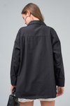 Siyah Basic Oversize Gömlek