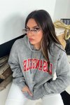 Gri Kapüşonlu Los Angeles Sweatshirt