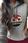 Gri California Kapüşonlu Sweatshirt