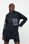 Siyah Kapüşonlu Cep Detay Sweatshirt