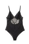 Siyah Askılı Çıtçıtlı Dantel Bodysuit