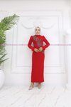Kırmızı Zerrin Abiye Elbise