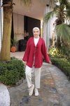 Bordo Önü Bağlamalı Kimono Tunik