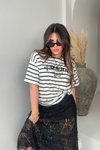 Siyah Çizgili Journey Tshirt