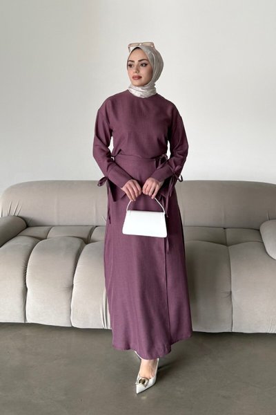 طقم تنورة إكرا بنفسجي