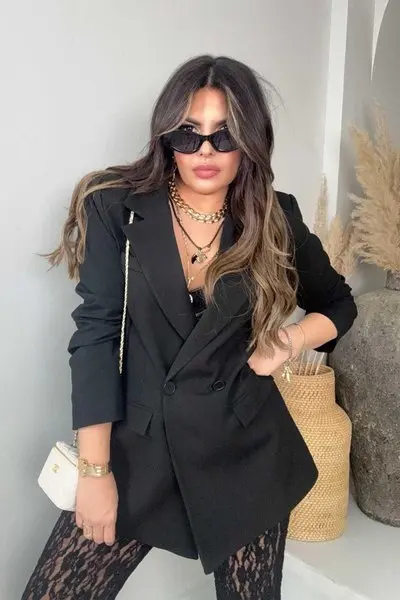 Siyah Mass Basic Blazer Ceket