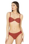 Kiremit Bağlama Detaylı Straplez Bikini Takım