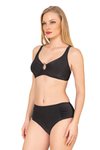 Siyah Toparlayıcı Aksesuarlı Bikini Takım