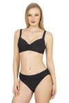 Siyah Toparlayıcı Bağlama Detaylı Bikini Takım