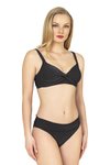 Siyah Toparlayıcı Bağlama Detaylı Bikini Takım