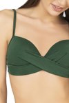Yeşil Destekli Çapraz Detaylı Bikini Takım