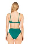 Yeşil İp Detaylı Yüksek Bel Bikini Takım