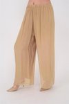 Camel Italyan Astarlı Lastikli İpek Pantolon