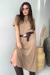 Camel Oysh Model Basic Midi Elbise