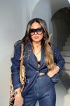 Lacivert Dikiş Detay Jean Blazer Ceket